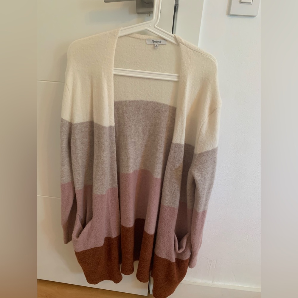 Madewell Colorblock Cardigan (size small) amazing condition
